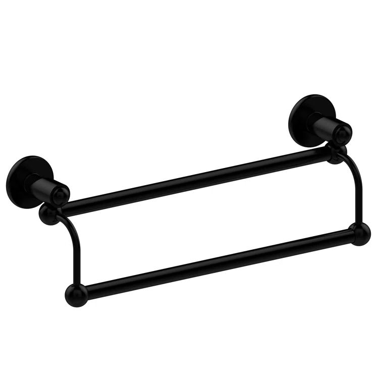 Matte Black 30'' Double Wall Mounted Towel Bar