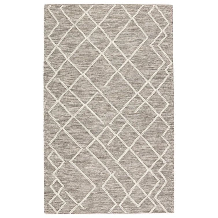 Plateau Moab Handwoven Gray and Ivory Wool-Jute Area Rug 5'x8'