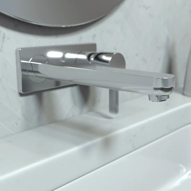 Metris S Chrome Wall-Mounted Modern Bathroom Faucet
