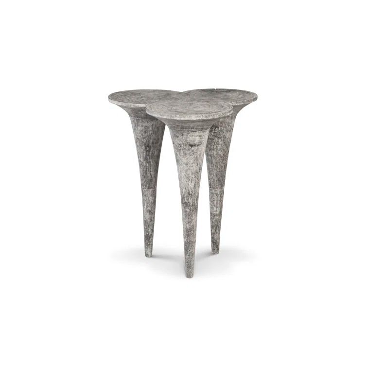 Marley Gray Triangular Wood Bar Height Dining Table