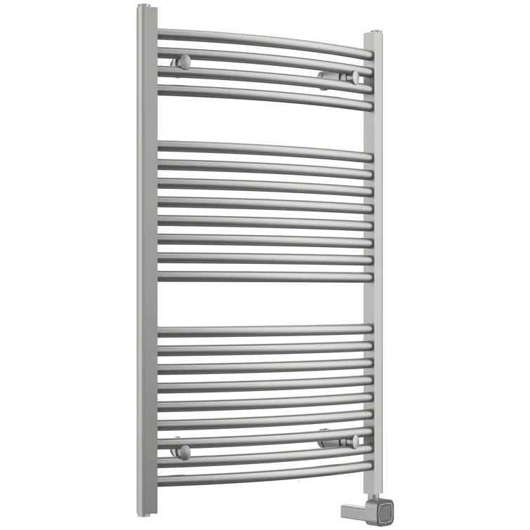 Chrome Wall-Mounted Curved Towel Warmer with Timer