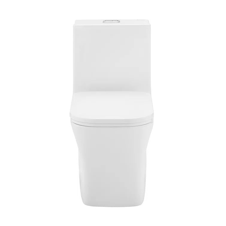 Elongated High-Efficiency Dual-Flush Free-Standing Toilet in White