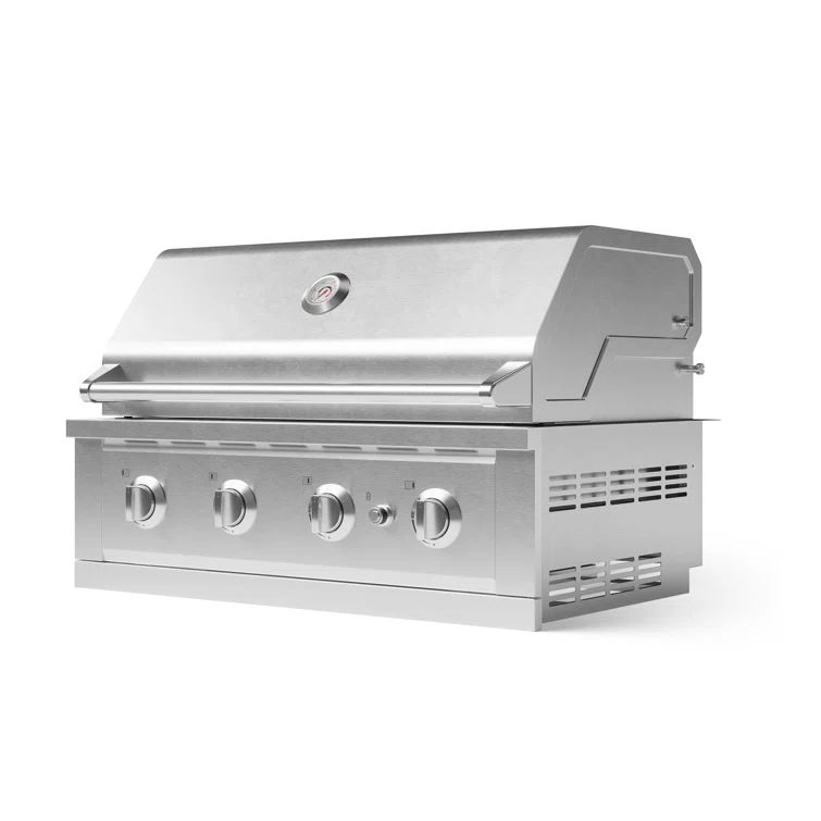 36-Inch Stainless Steel Built-In Natural Gas Grill with Rotisserie