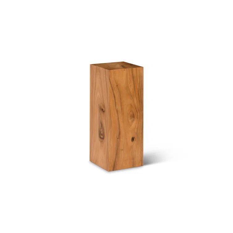 Natural Brown Chamcha Wood Pedestal Stand