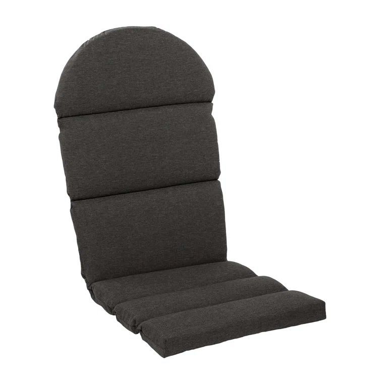 Ink Charcoal Black Outdoor Adirondack Chair Cushion with Recycled Fabric