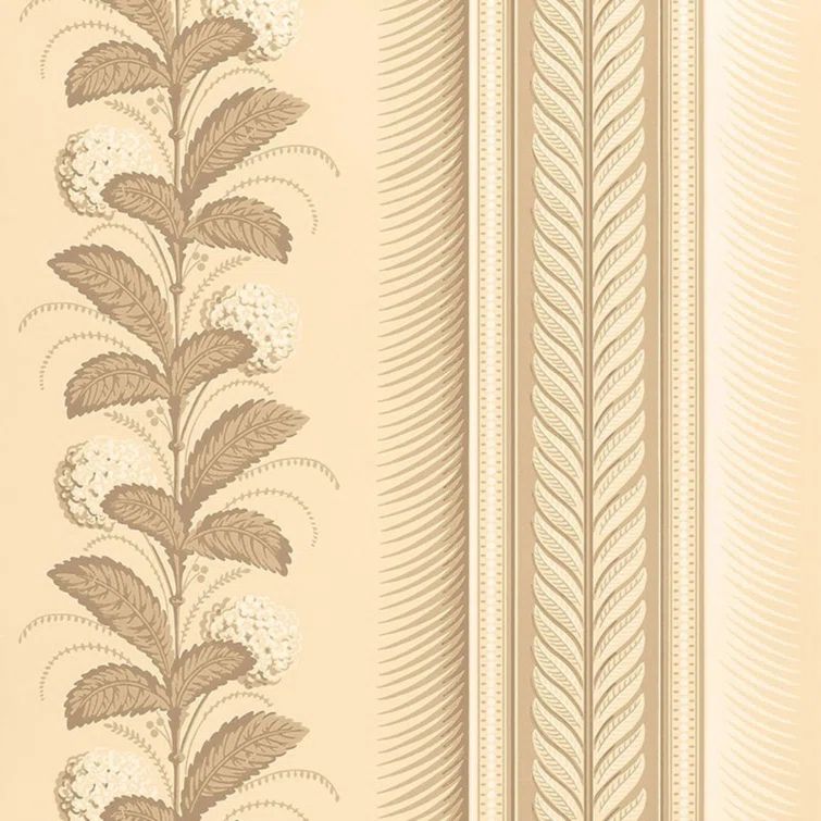 Fawn Floral Hydrangea Drape Wallpaper