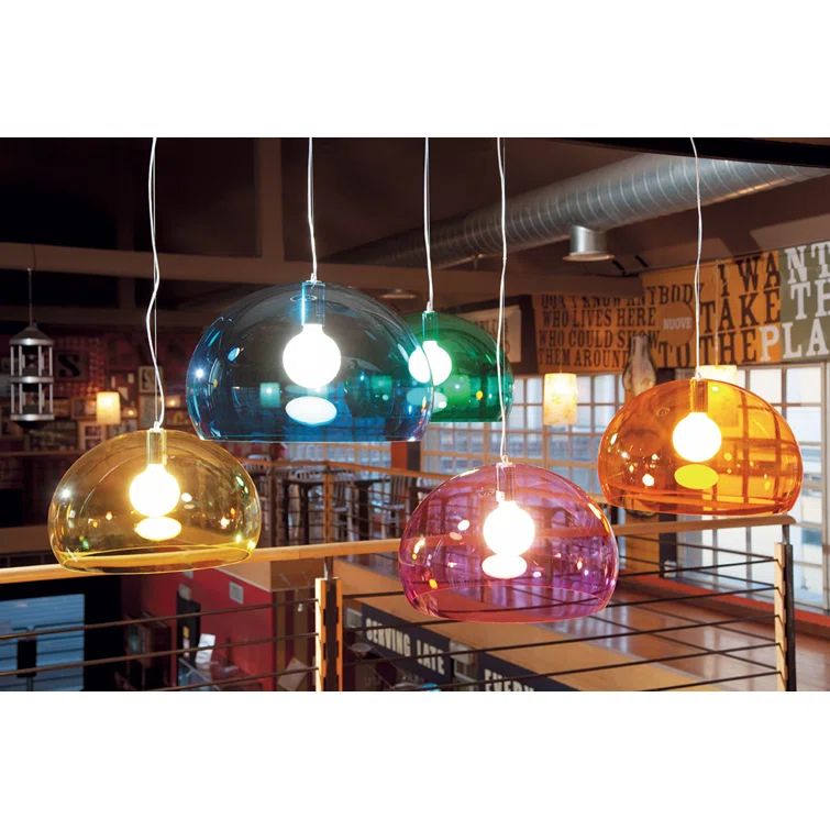 Sage Elegance 15W Pink Methacrylate Globe Pendant Light