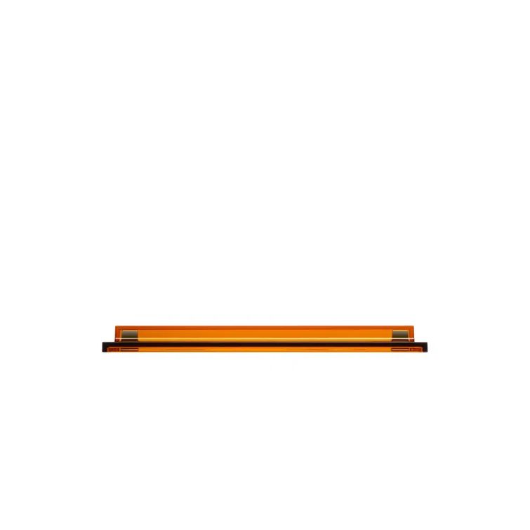 Amber Transparent Methacrylate Floating Wall Shelf