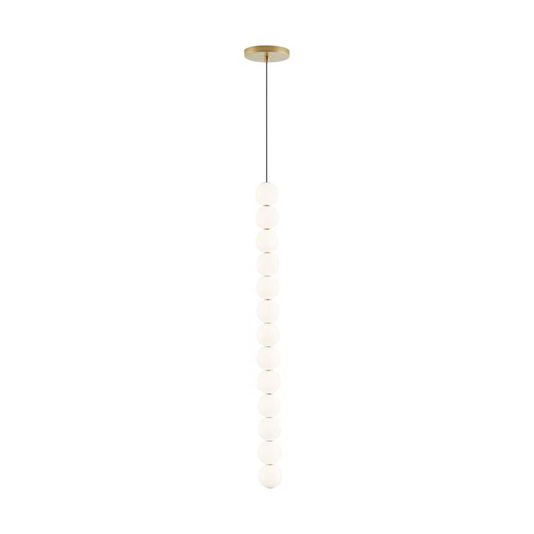 Eclipse Modern Brass Globe LED Pendant Light for Indoor/Outdoor