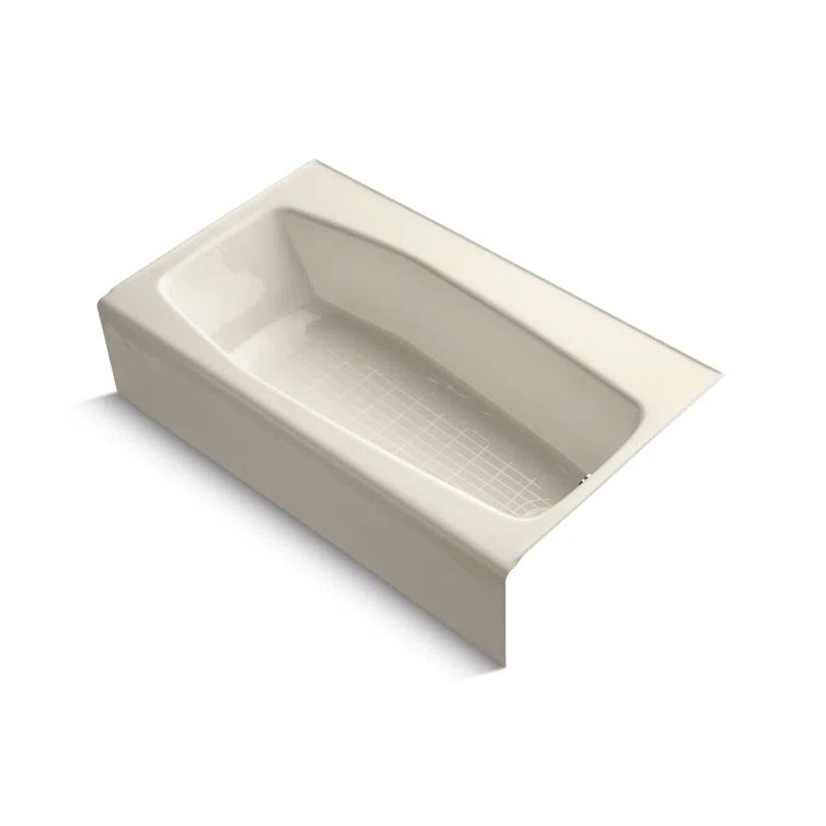 Villager White Cast Iron 60" x 34" Alcove Soaking Bathtub