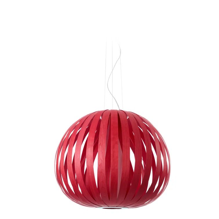 Red Crystal Mini Pendant with Nickel Finish