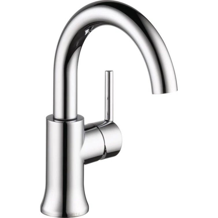 Chrome Single Hole Modern Brass Bathroom Faucet