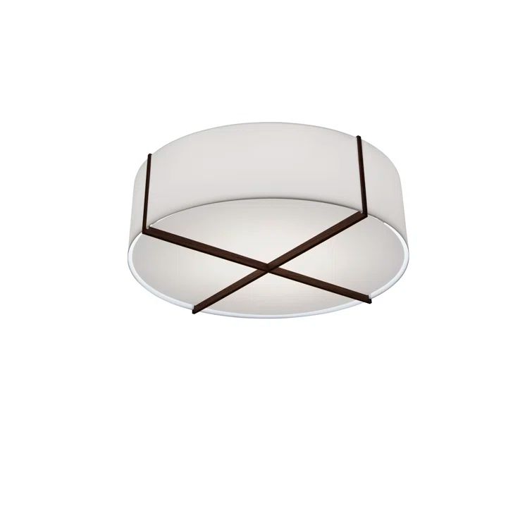 Eco-Friendly Matte Black Crystal Drum Indoor/Outdoor Light