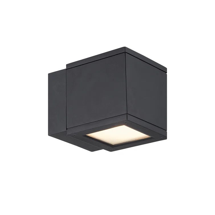 Rubix 5" Black Aluminum LED Outdoor Wall Sconce