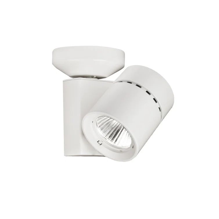 White Adjustable LED Flood Spotlight with Glass Lens