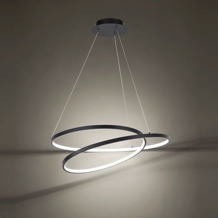 Marques Black LED Geometric Indoor/Outdoor Pendant Light