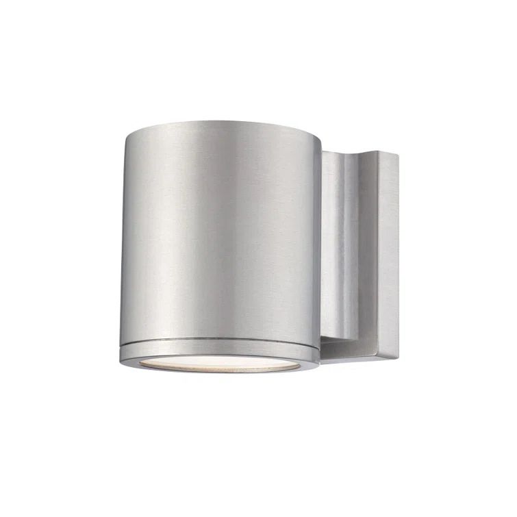 Silver Cylinder Dimmable LED Wall Sconce