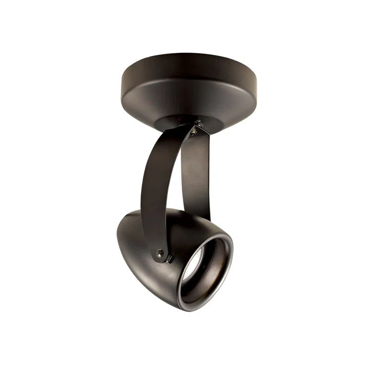 Impulse Dark Bronze 7'' LED Adjustable Track Head with Clear Glass Lens