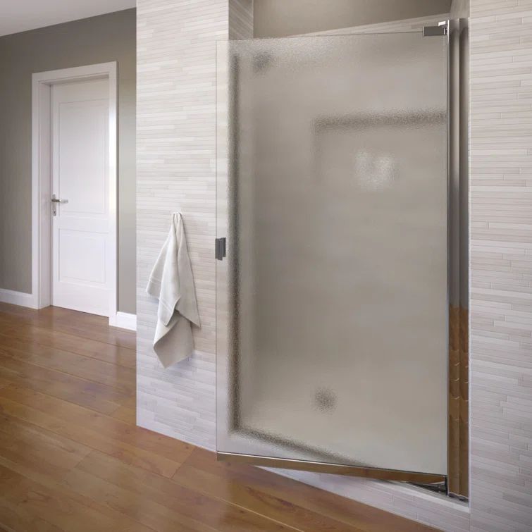Armon 28" x 66" Chrome Semi-Frameless Pivot Shower Door