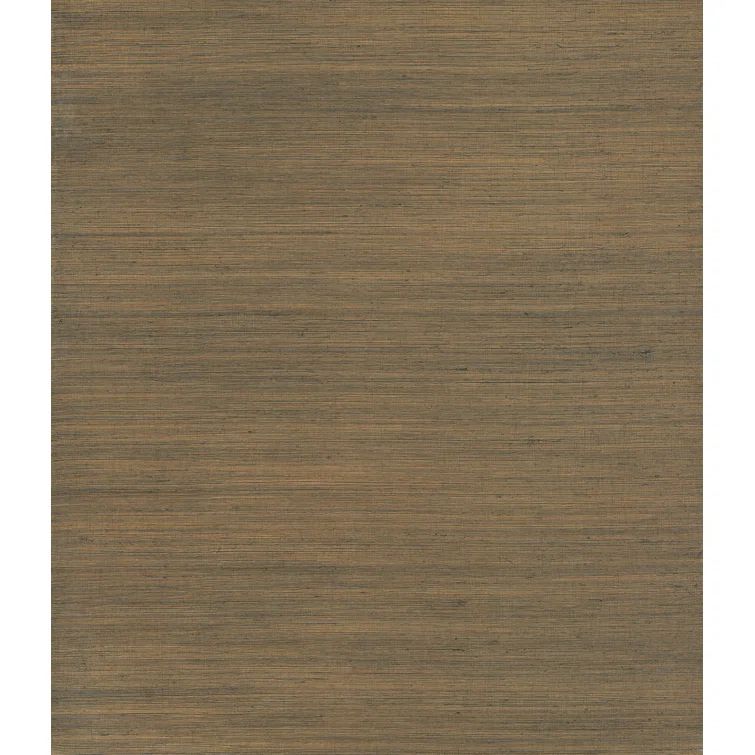 Slate and Bronze Grasscloth Removable Wallpaper Roll