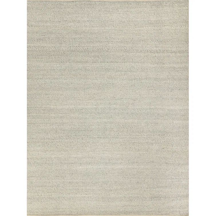 Hand-Loomed Gray Wool-Cotton Blend Chic Area Rug 12' x 15'