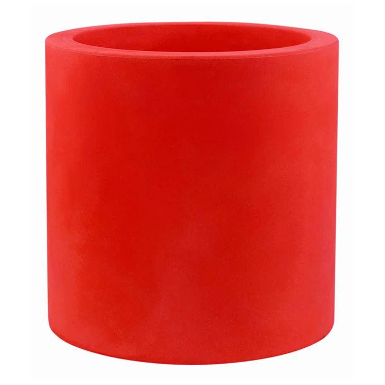 Cilindro Steel Matte Resin Pot Planter 16.25" H for Indoor/Outdoor