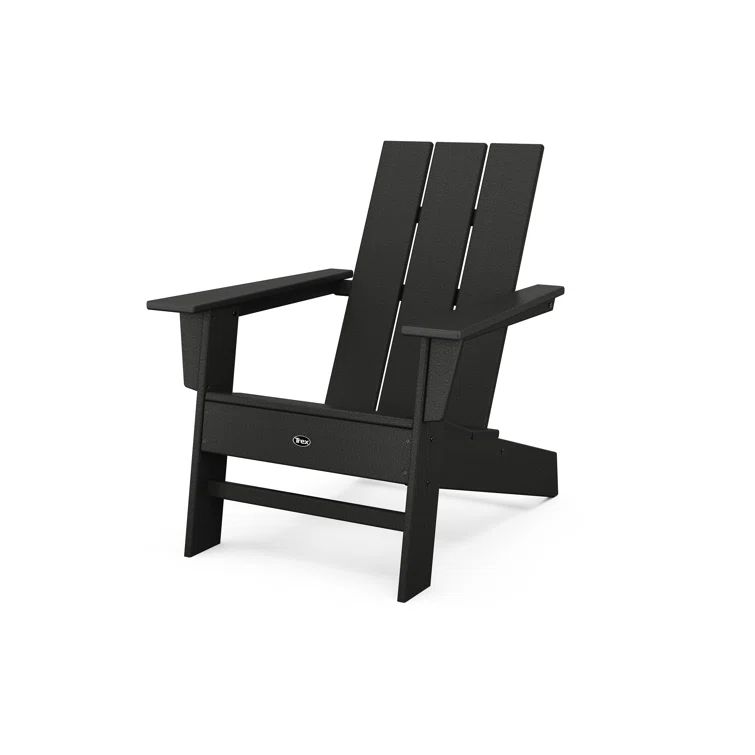 Eastport Charcoal Black Modern Adirondack Chair with Arms