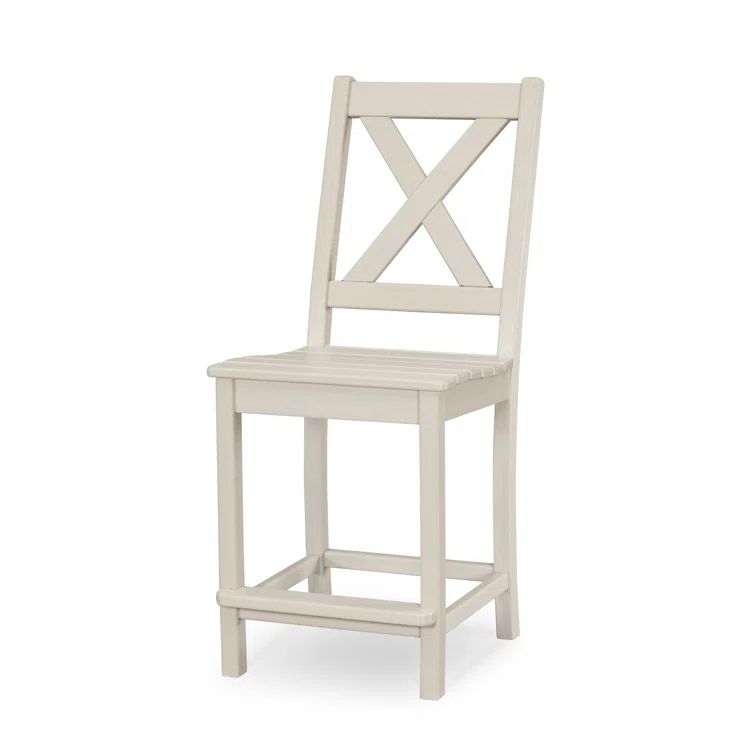 Braxton Sand Armless Counter Side Chair