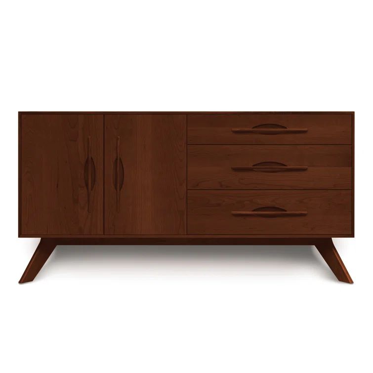Audrey 66'' Cognac Cherry Solid Wood Sideboard