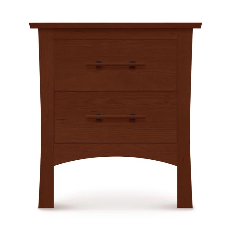 Monterey 2-Drawer Cognac Cherry Solid Wood Nightstand