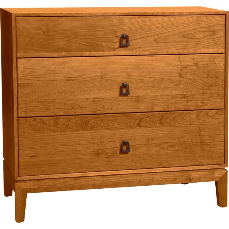 Autumn Cherry Horizontal 3-Drawer Dresser with Soft Close