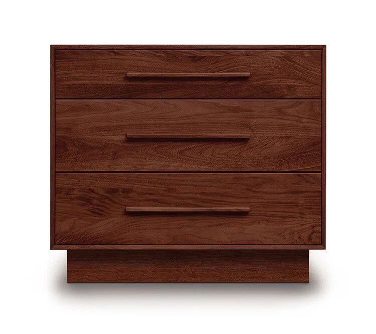 Cognac Cherry 3-Drawer Horizontal Dresser with Soft Close
