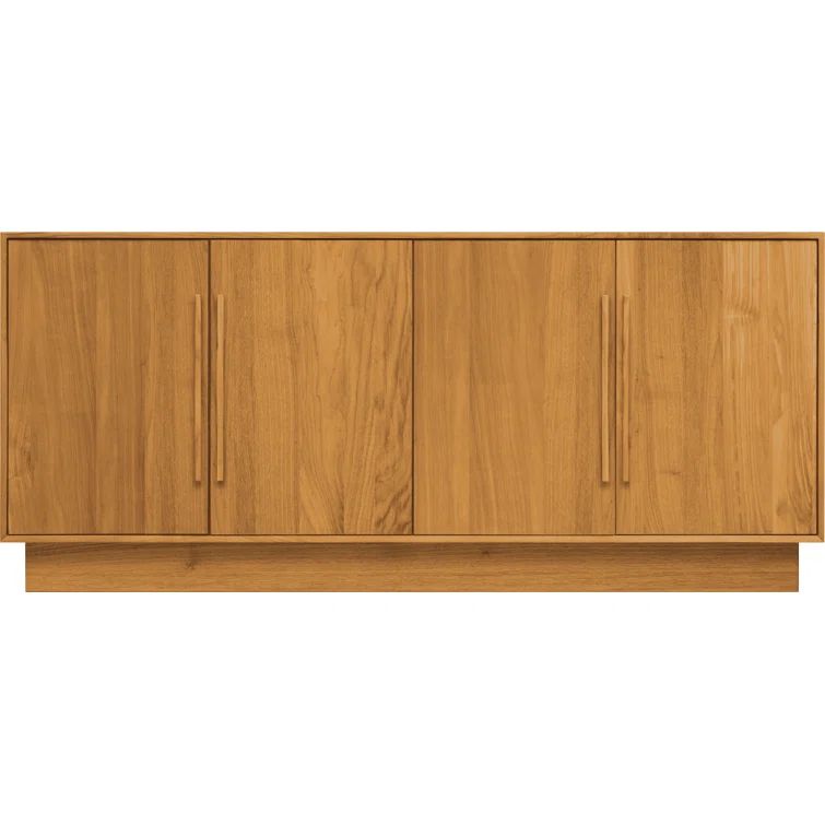 Moduluxe Natural Cherry 4-Door Combo Dresser with Weathered Steel Handles