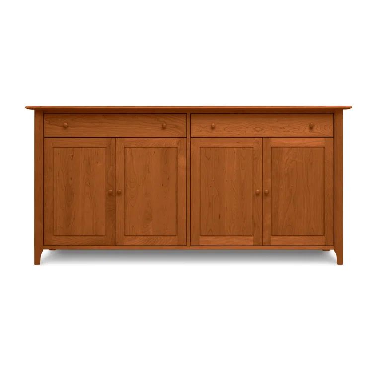 Autumn Cherry Solid Wood Sideboard with Drawers and Cabinets