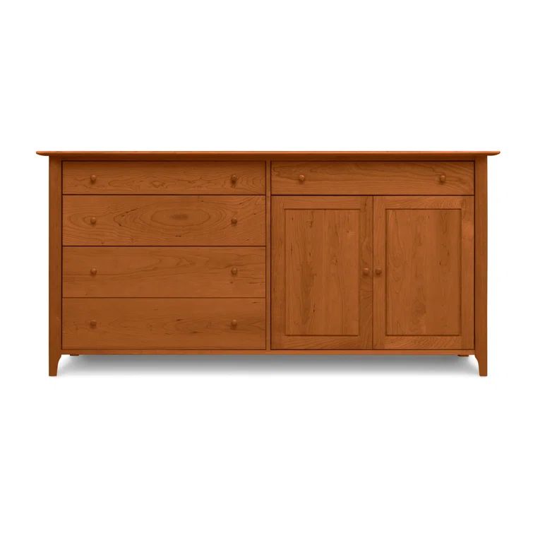 Sarah Autumn Cherry Solid Wood Sideboard with Drawers and Cabinets