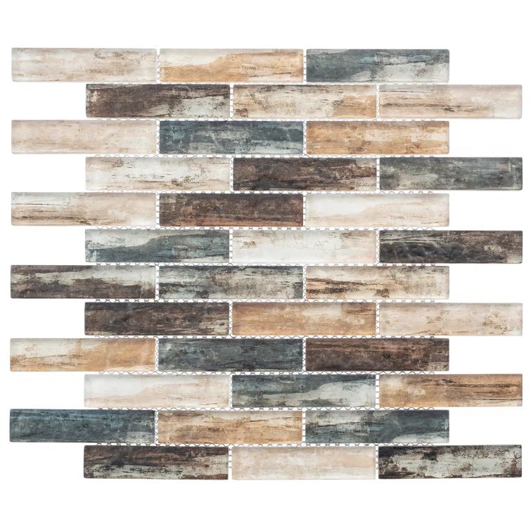 Desmond Matte Glass Brick Joint Mosaic Tile Sheet