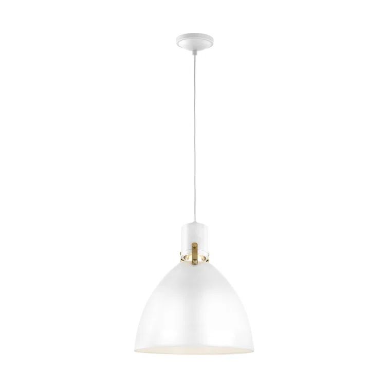 Scandinavian Inverted Dome Pendant in Satin Nickel with LED