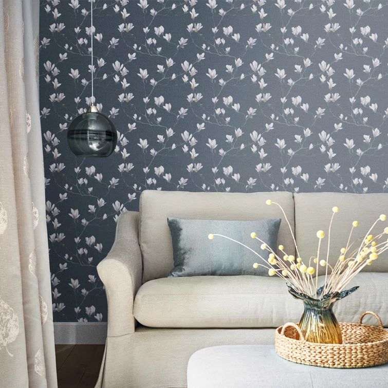 Dusky Seaspray Magnolia Grove Removable Wallpaper Roll