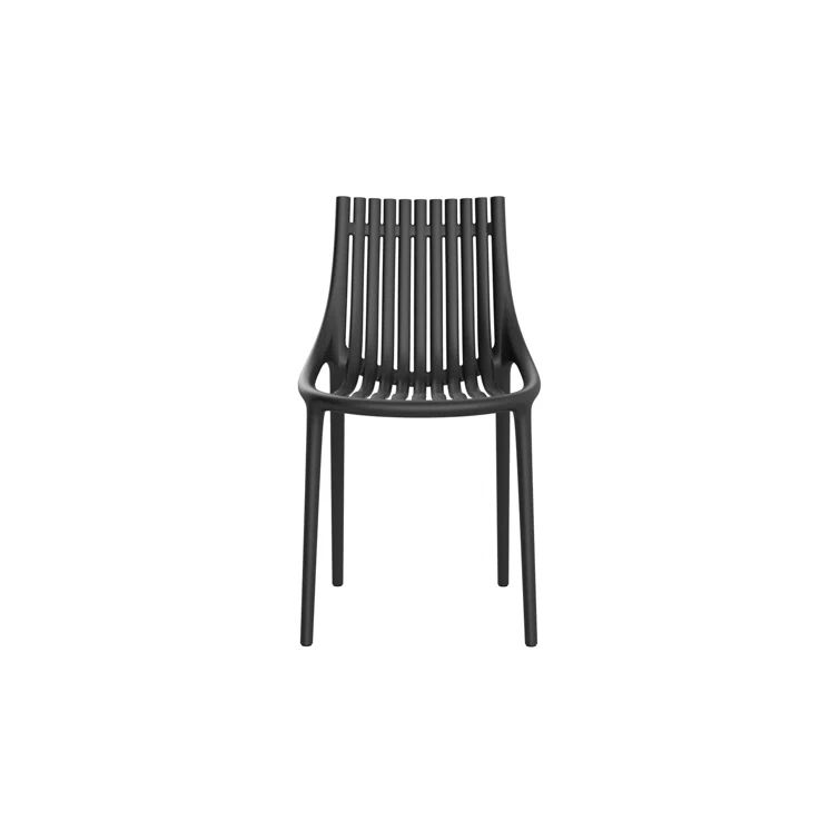 Ibiza Matte Black Modern Polypropylene Stacking Dining Chair