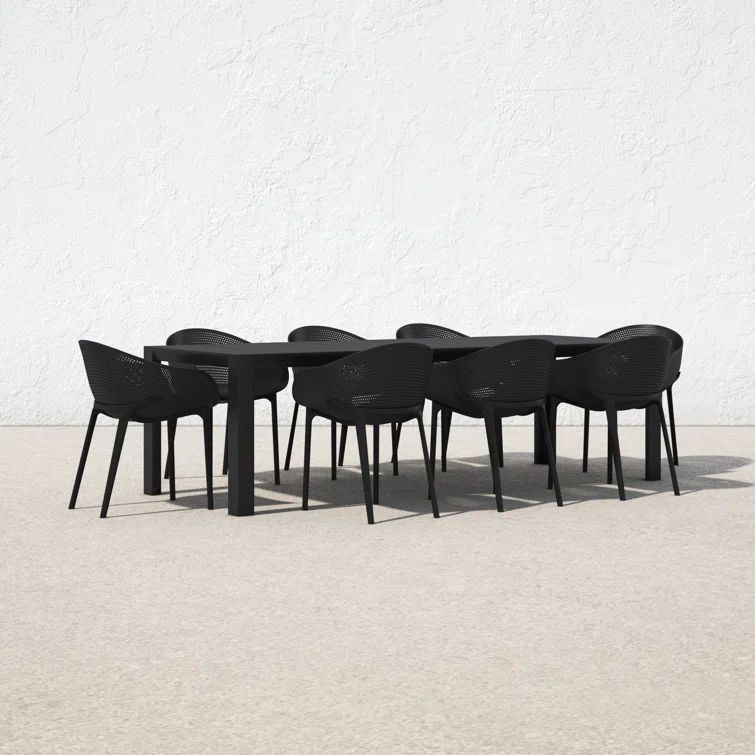 Siesta Air 11-Piece Dark Gray Resin Extendable Outdoor Dining Set