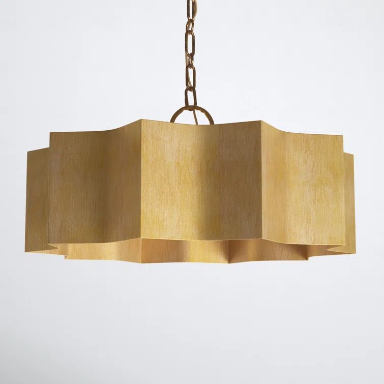 Shelby Starburst 22'' Drum Pendant Light in Gold Patina