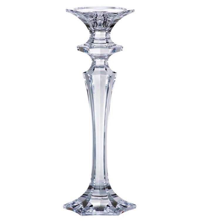 12" Clear Crystal Tabletop Candlestick