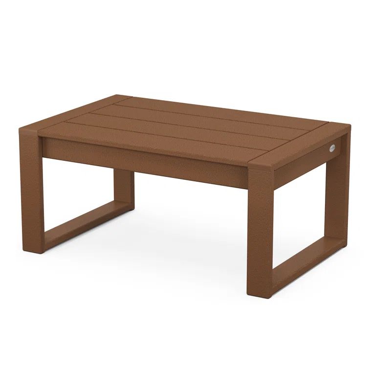 EDGE Sleek Angular Teak Outdoor Coffee Table