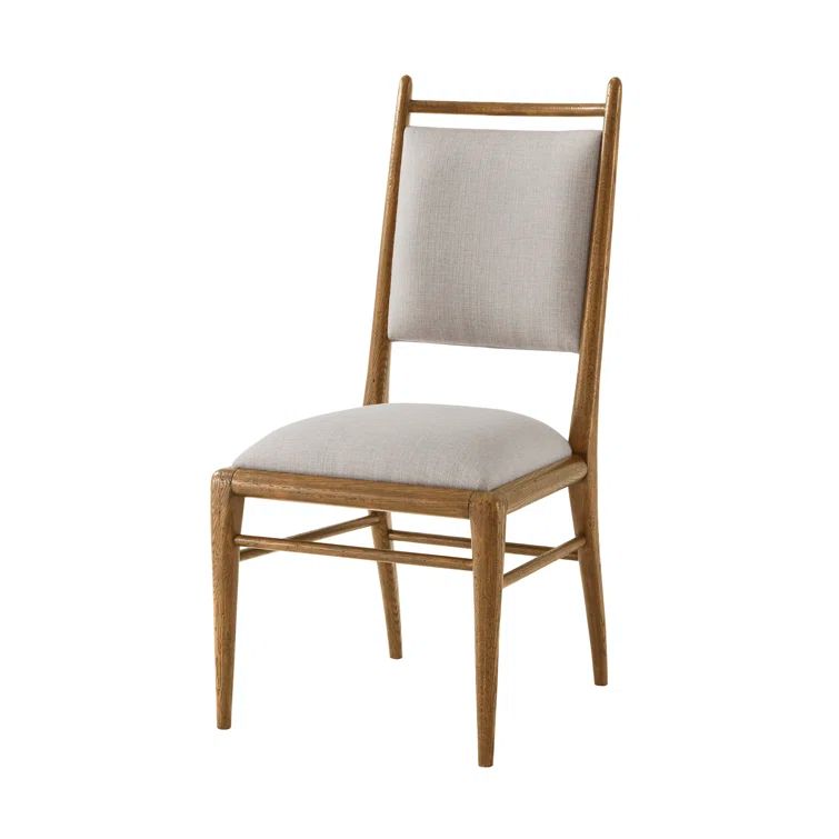 Nova Dawn Upholstered Oak Dining Side Chair with Tapered Legs