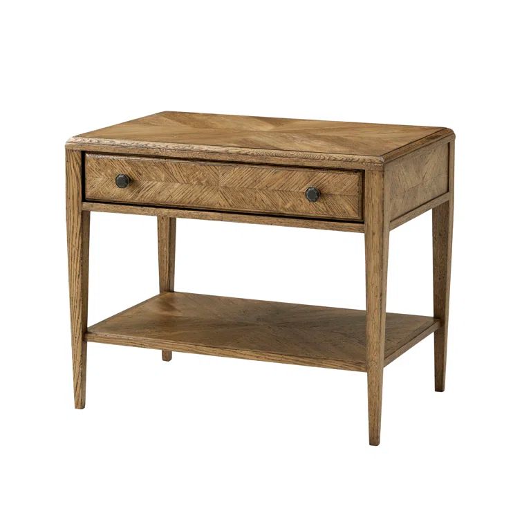 Dawn Infinite Radial Rectangular Side Table with Storage