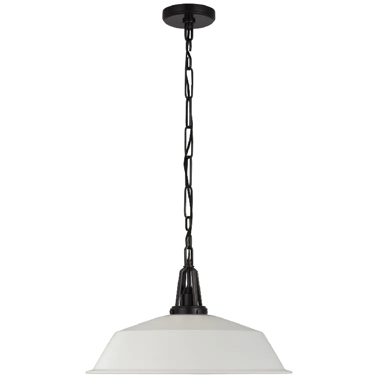 Layton Matte White and Bronze Glass LED Pendant Light