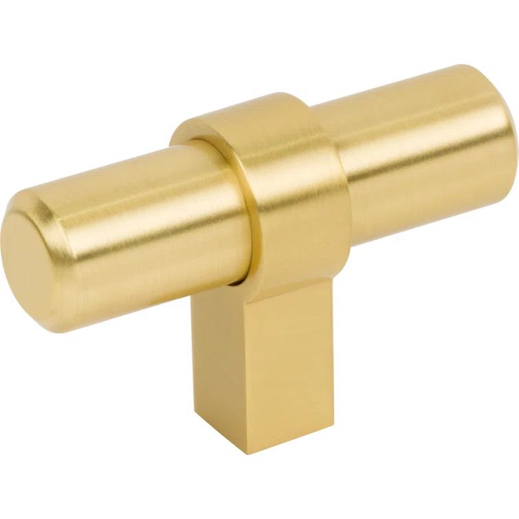Brushed Gold Modern Industrial T-Handle Cabinet Knob
