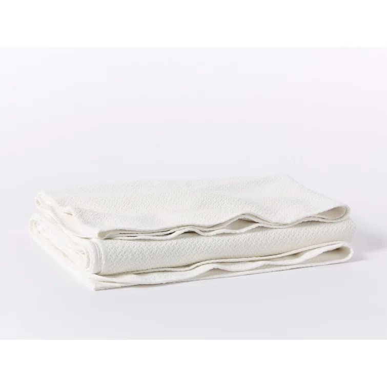 Twin White Organic Cotton Baby Throw Blanket