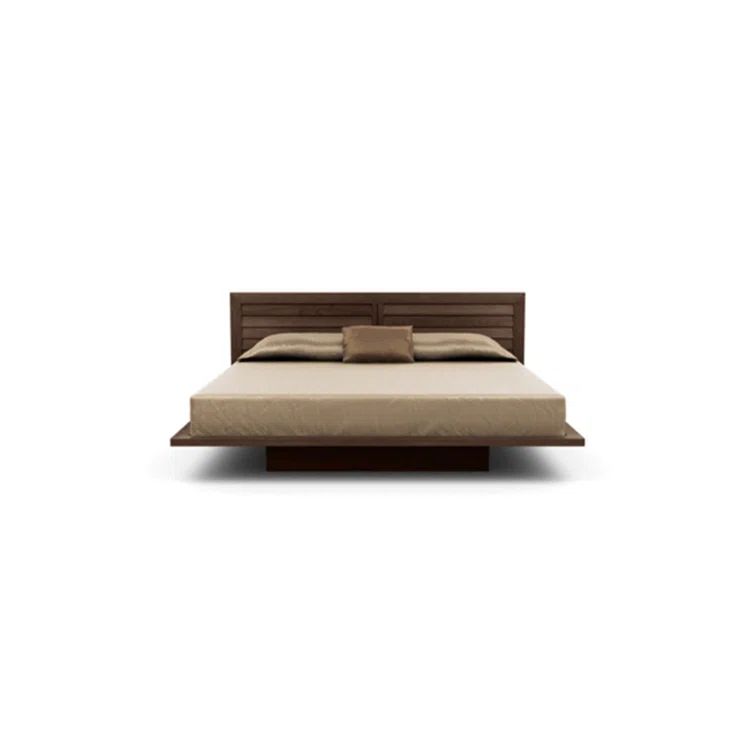 Moduluxe Queen Platform Bed with Smoke Cherry Wood Frame