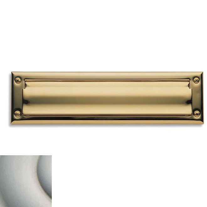 Lifetime Satin Nickel Brass Door Mail Slot Plate